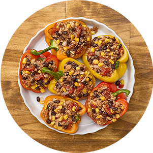 Plated Bbqturkeypeppers