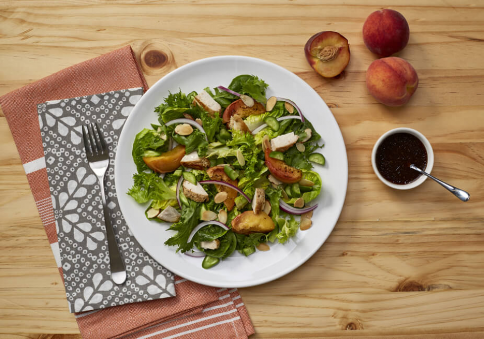 Comida Ensalada de durazno para el verano