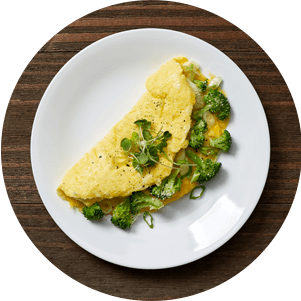 Plated Broccoli Omelet