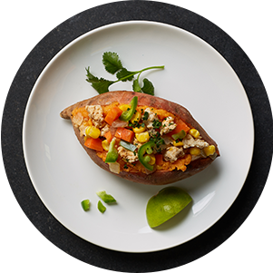 Plated Sweetpotatotacoboats