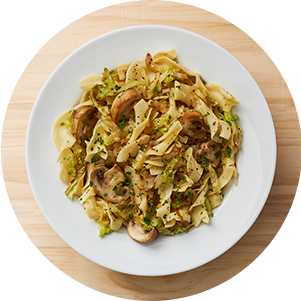 Plated Haluski And Veggies Silo