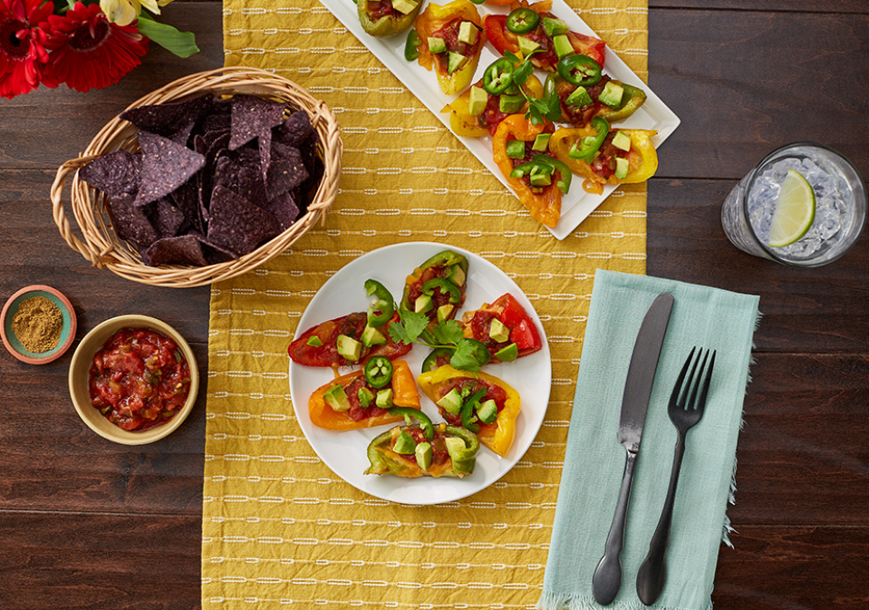 Comida Nachos de pimientos