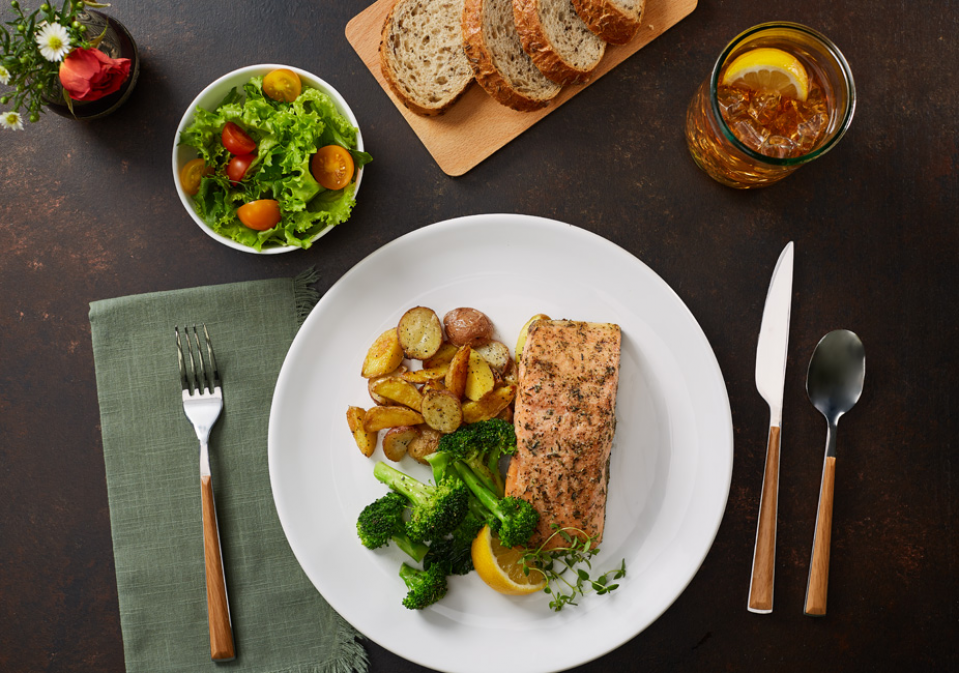 Comida Salmón al horno