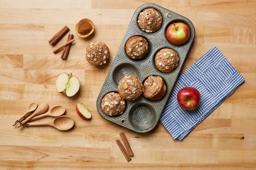 Muffins de avena y manzana 