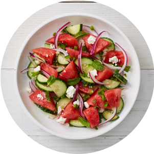 Plated Watermelonsalad