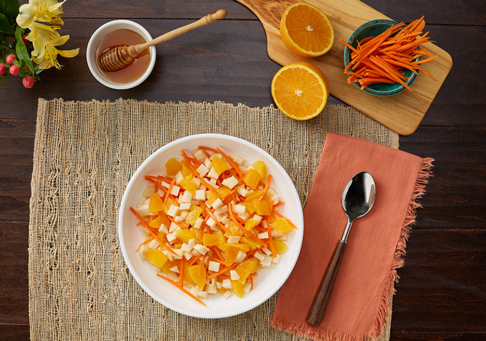 Comida Ensalada de zanahoria, naranja y jícama