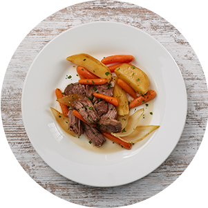 Plated Beef And Vegetable Pot Roast Silo