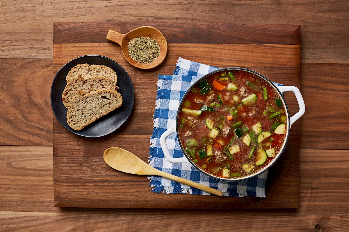 4-Ingredient Vegetable Beef Soup