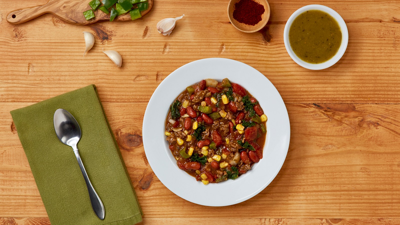 Beef and Bean Chili Verde