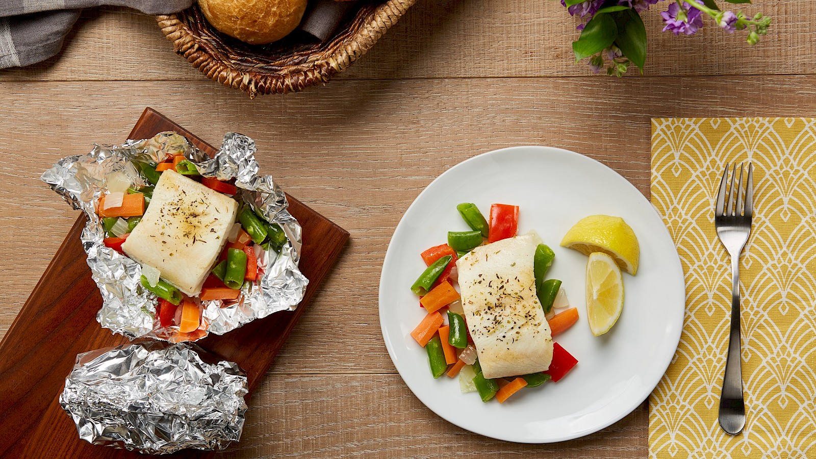 Fish and Veggie Foil Packets