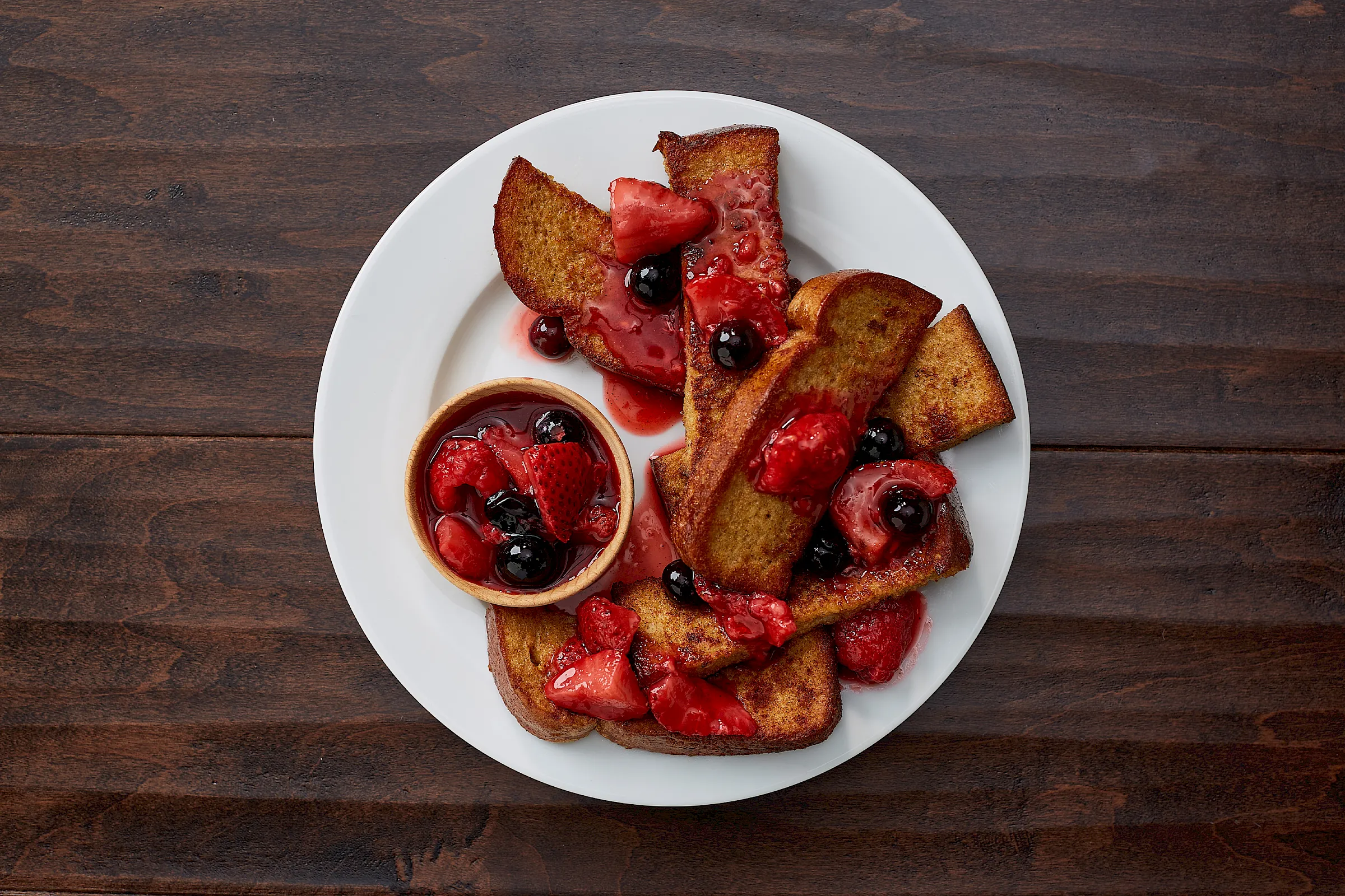 French Toast Sticks with Berry Syrup