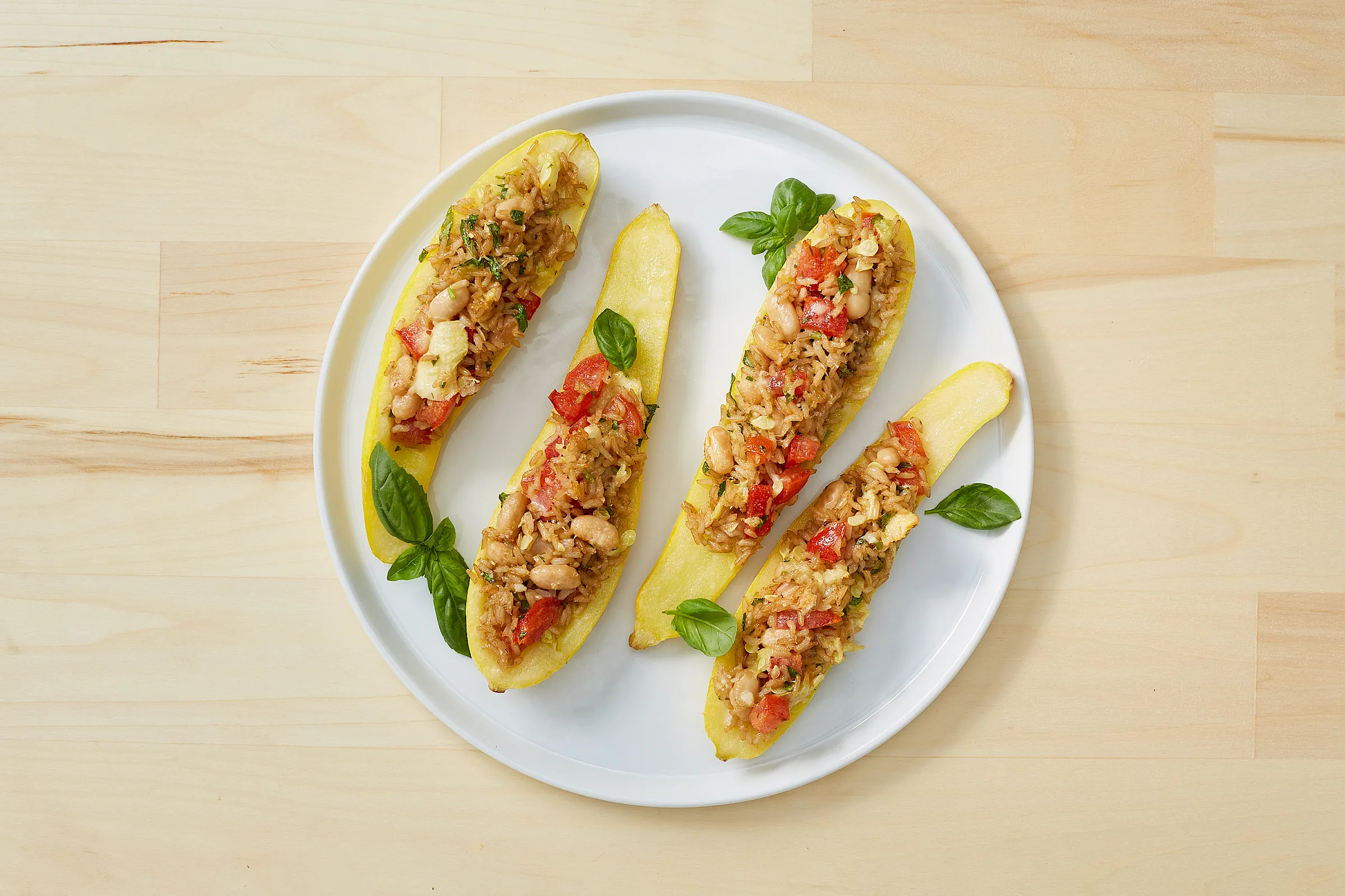 Stuffed Yellow Squash