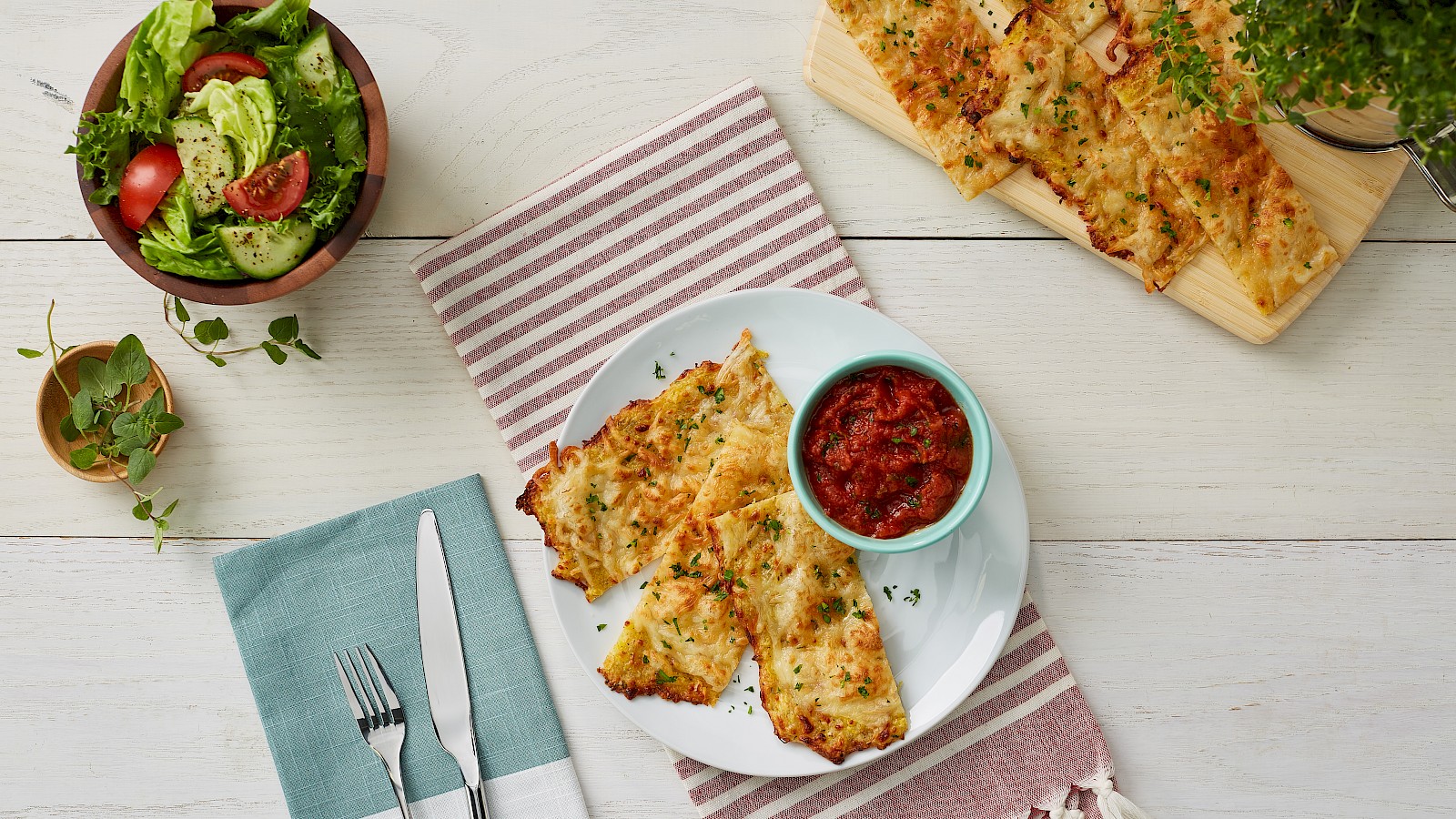 Cheesy Spaghetti Squash Breadsticks