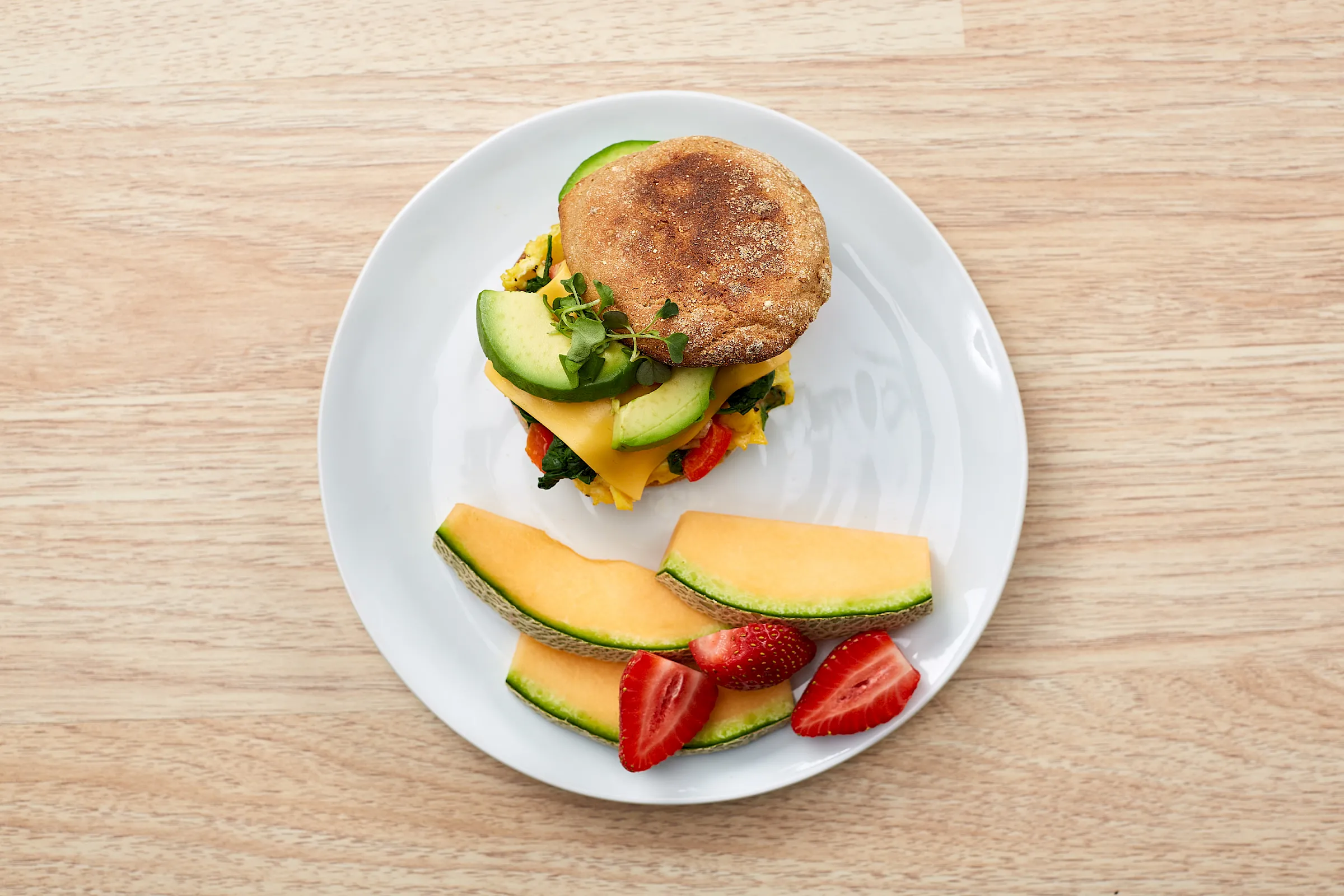 Egg and Veggie Breakfast Sammie