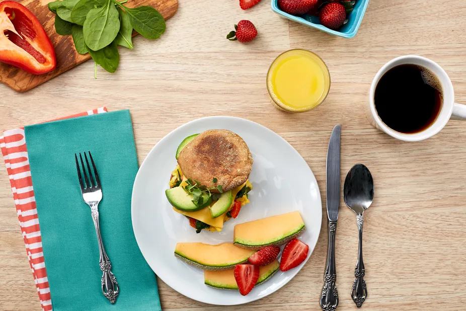 Egg and Veggie Breakfast Sammie