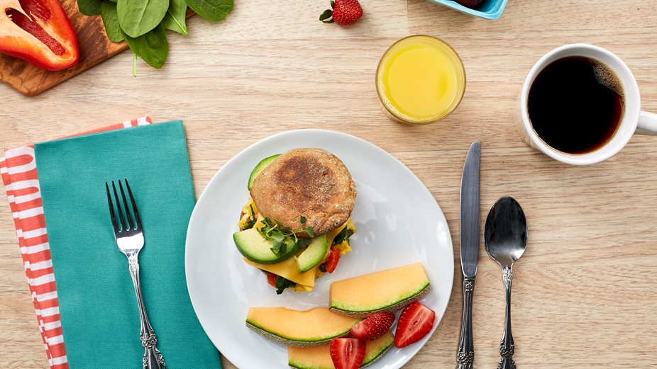 Egg and Veggie Breakfast Sammie