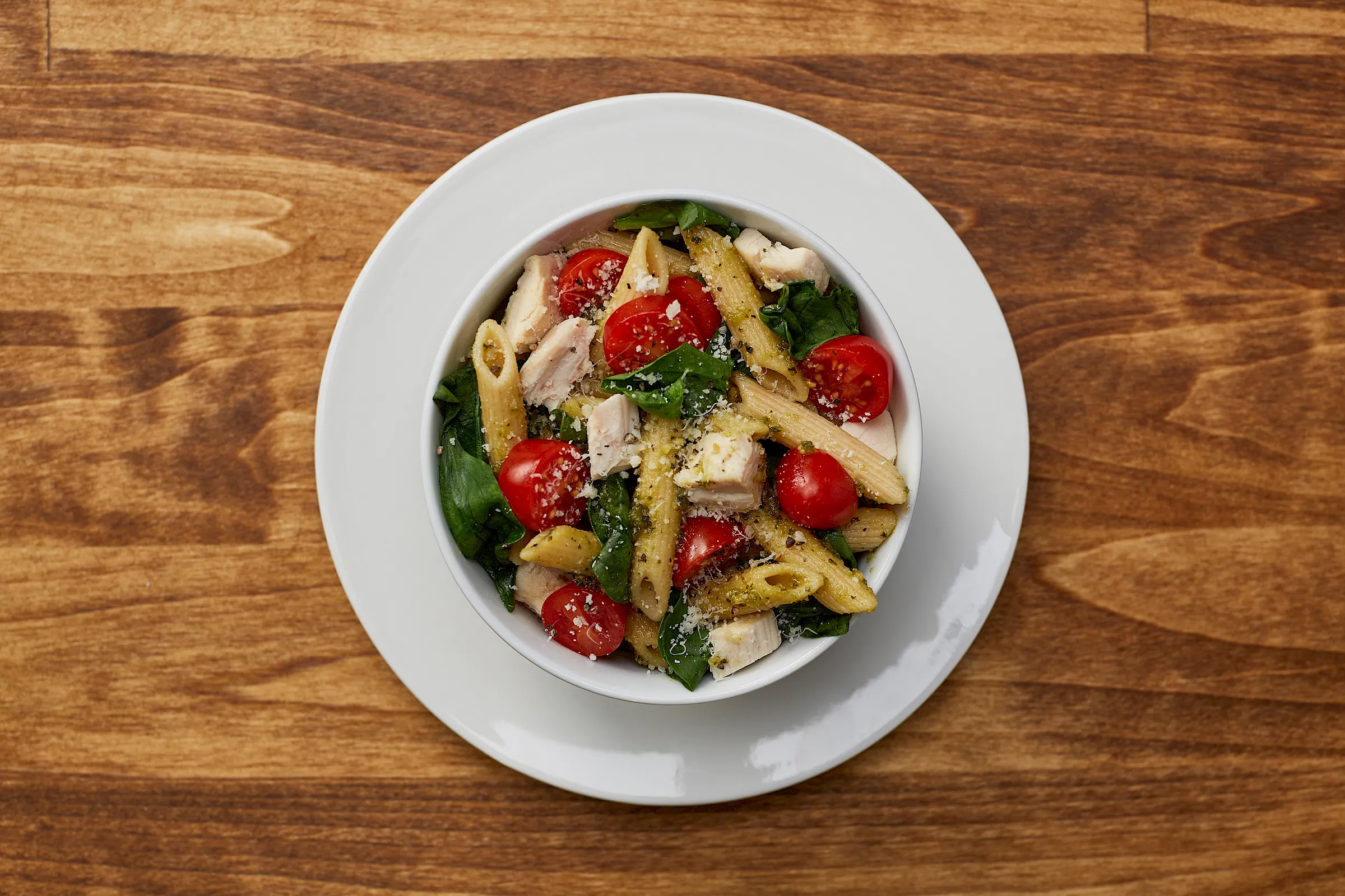 Pesto Chicken Pasta for One