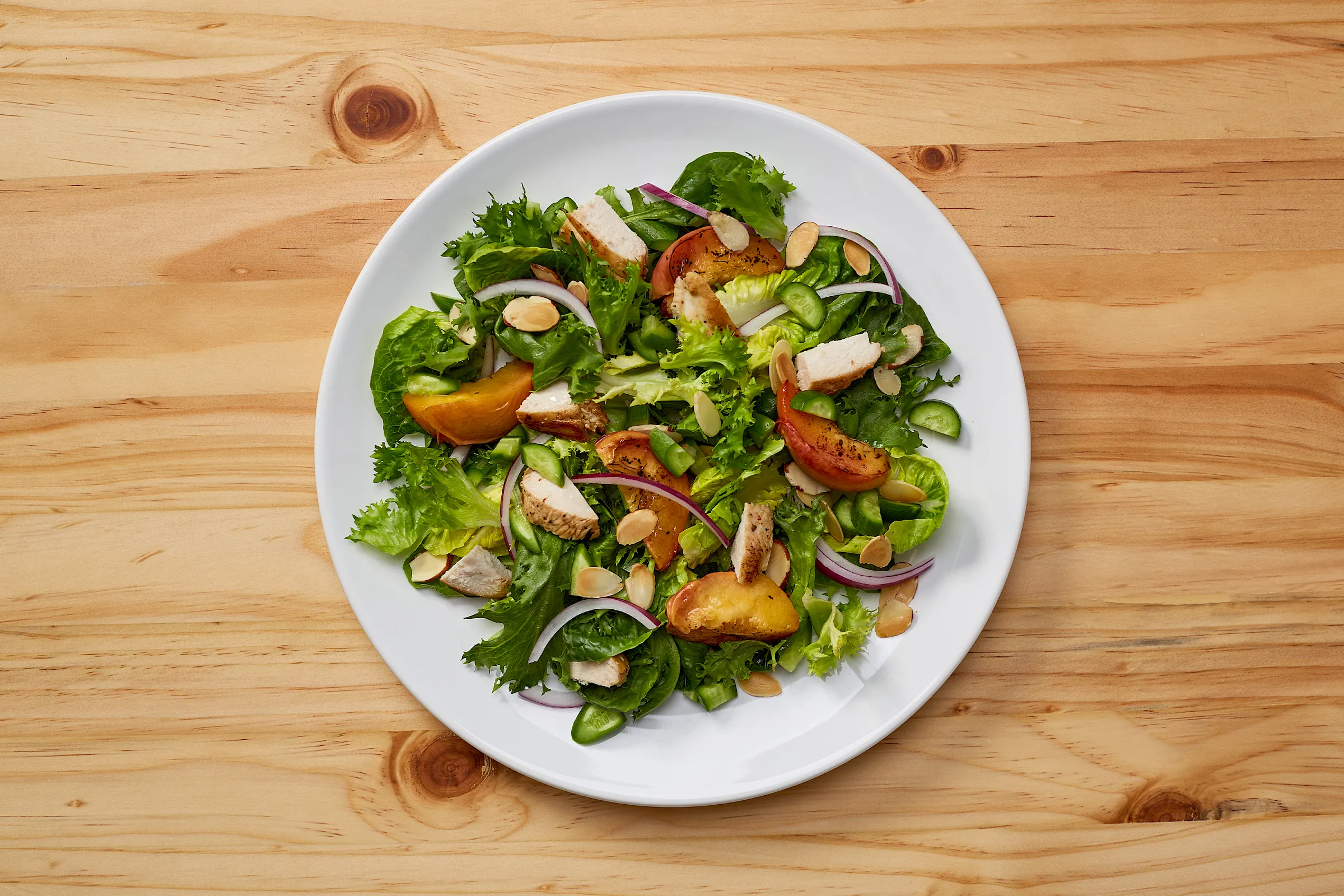 Baked Balsamic Peach Salad