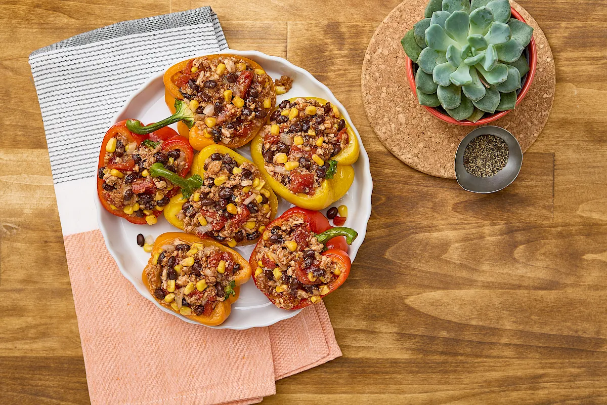 BBQ Turkey Stuffed Peppers