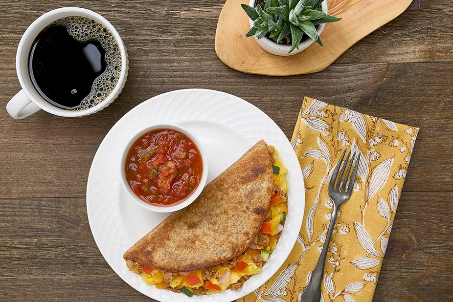 Sausage, Egg, and Cheese Quesadilla