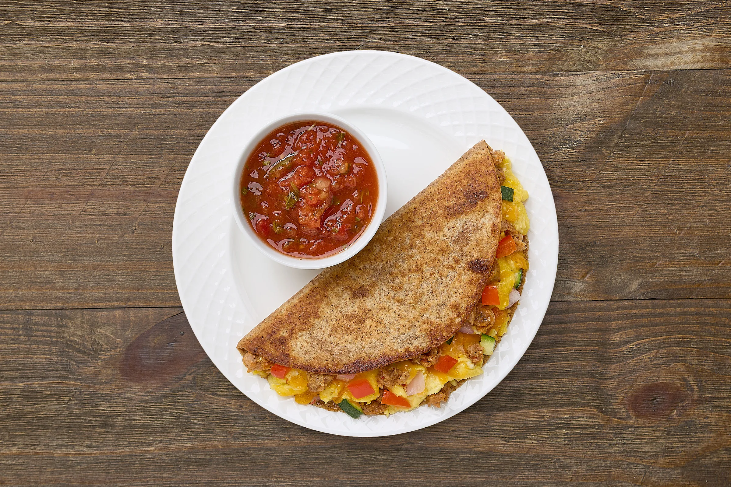 Sausage, Egg, and Cheese Quesadilla