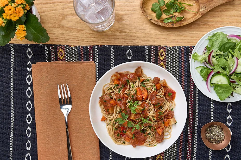 Somali Beef and Veggie Pasta