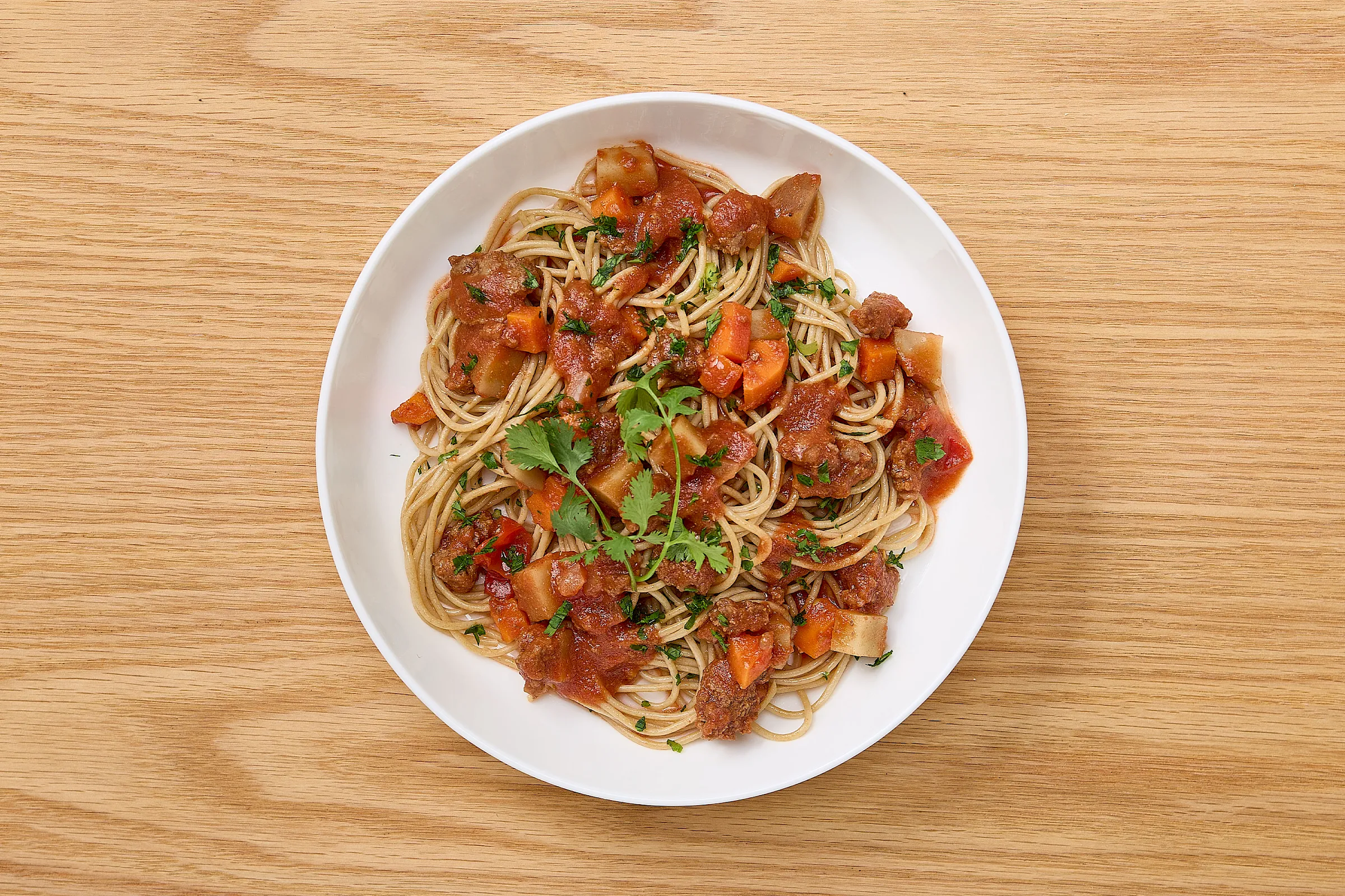Somali Beef and Veggie Pasta