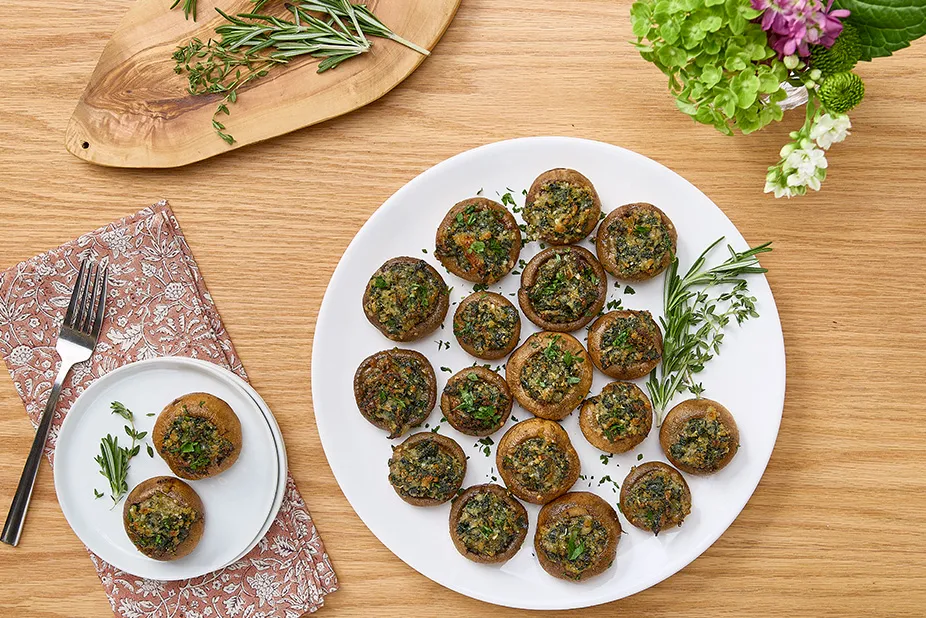 Spinach Parmesan Stuffed Mushrooms